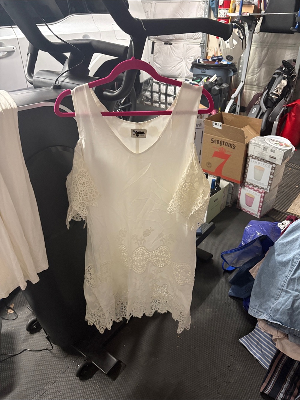 Show Me Your MuMu Cream Lace Trim Tunic